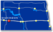 Dickinson, ND Map